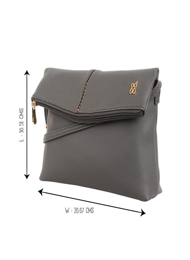 Baggit Womens Lxe Stencil Sling Bag- Grey - Image 3